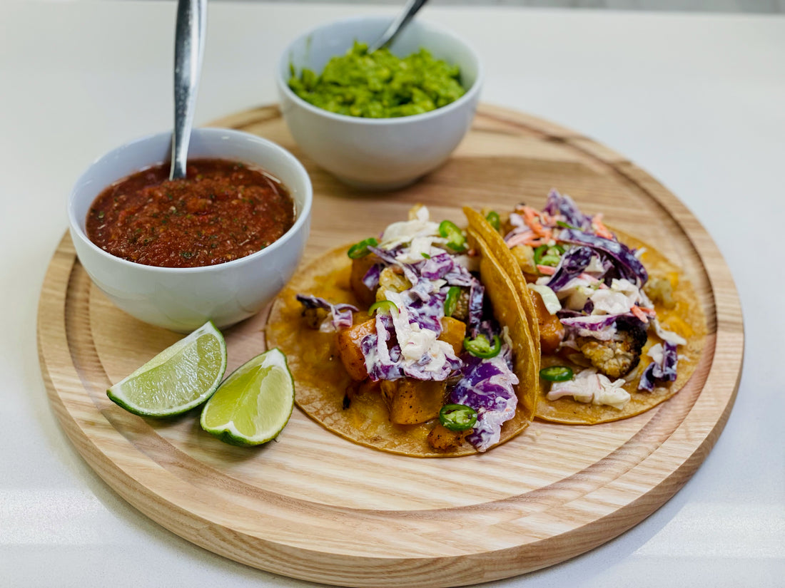 Healthy is Delish by Beth: Roasted Butternut Squash & Cauliflower Tacos