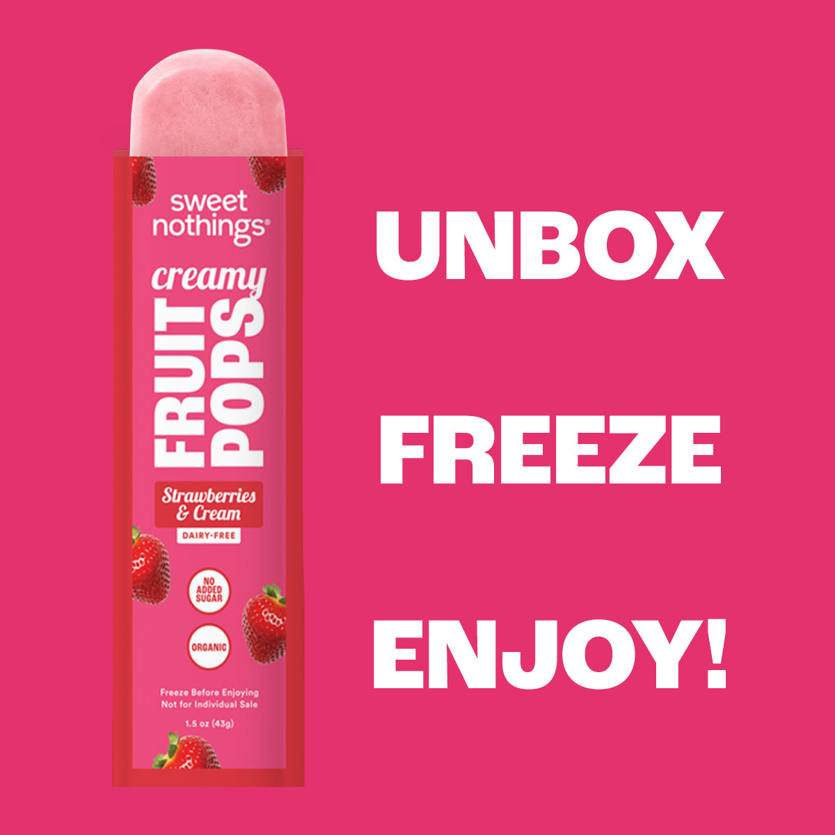 Strawberries & Cream Fruit Pops