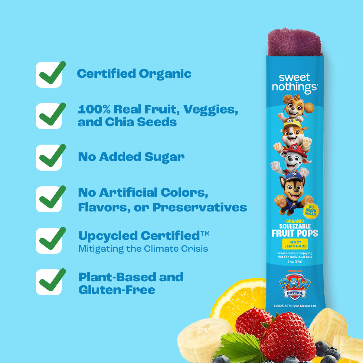 Berry Lemonade PAW Patrol Squeezable Fruit Pop