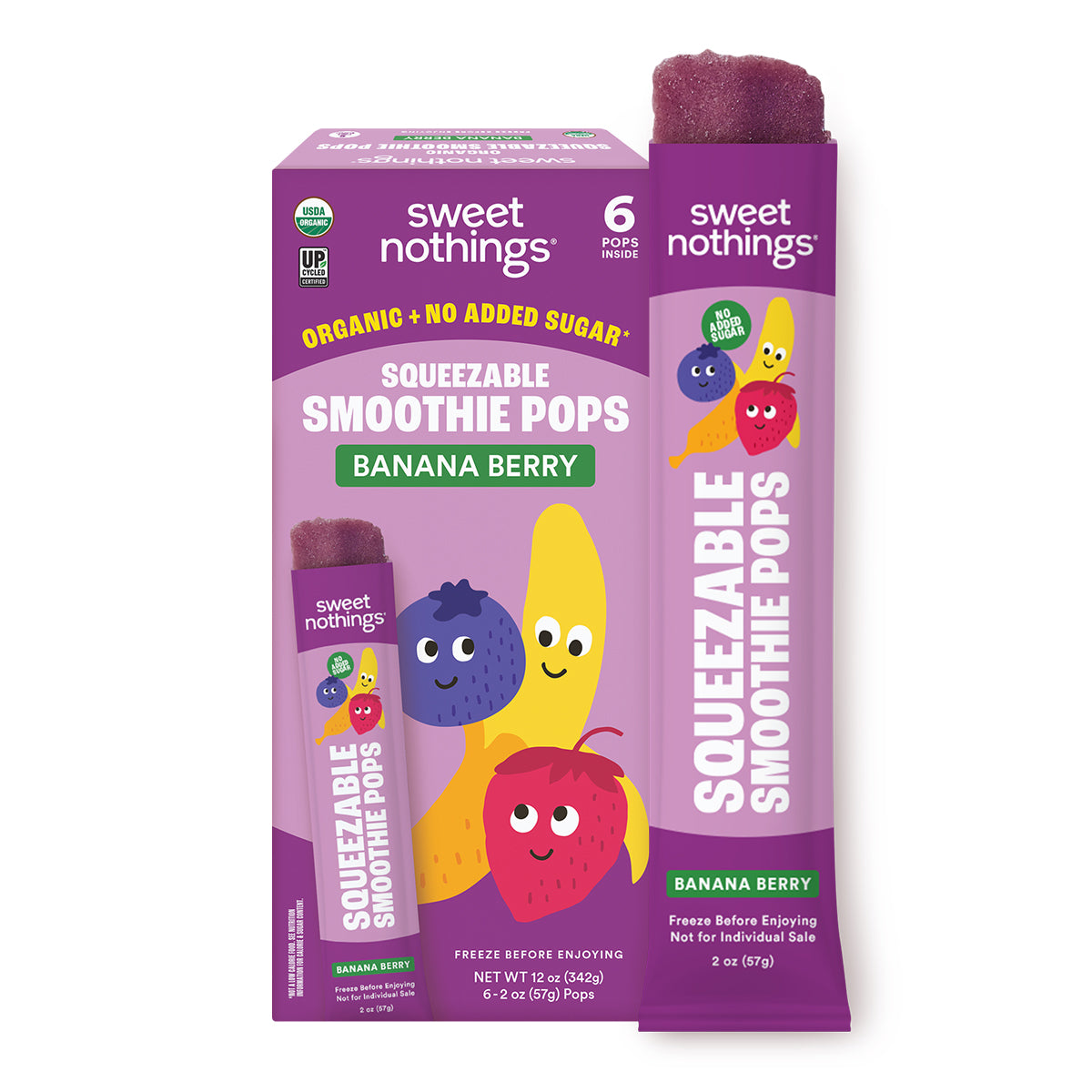 Banana Berry Squeezable Smoothie Pops