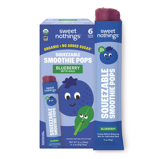 Blueberry Kale Squeezable Smoothie Pops