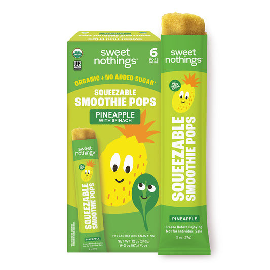 Pineapple Spinach Squeezable Smoothie Pops