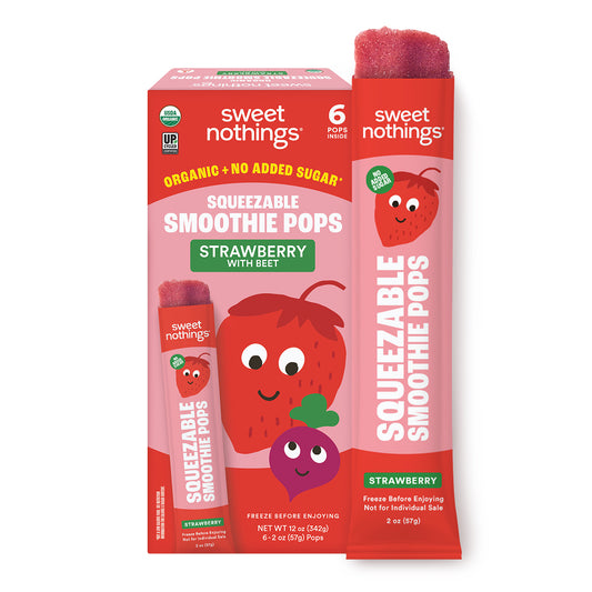 Strawberry Beet Squeezable Smoothie Pops