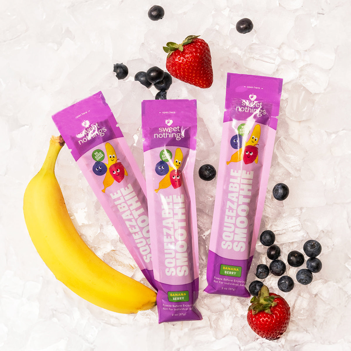 Banana Berry Squeezable Smoothie Pops