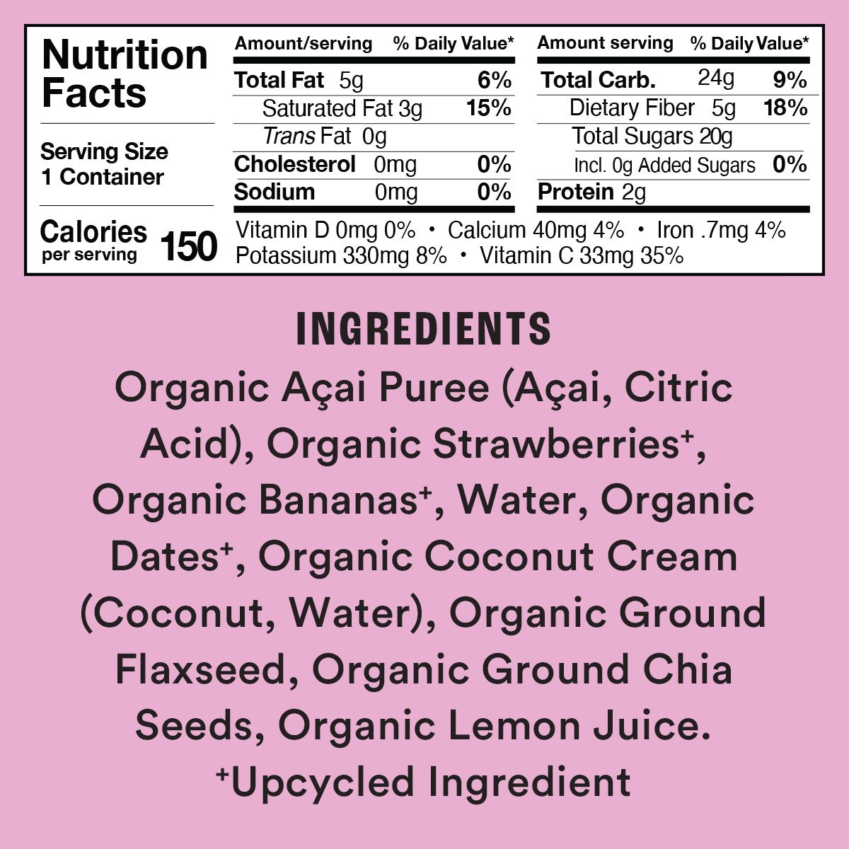 Sweet Nothings | Organic Berry Frozen Açai Bowl